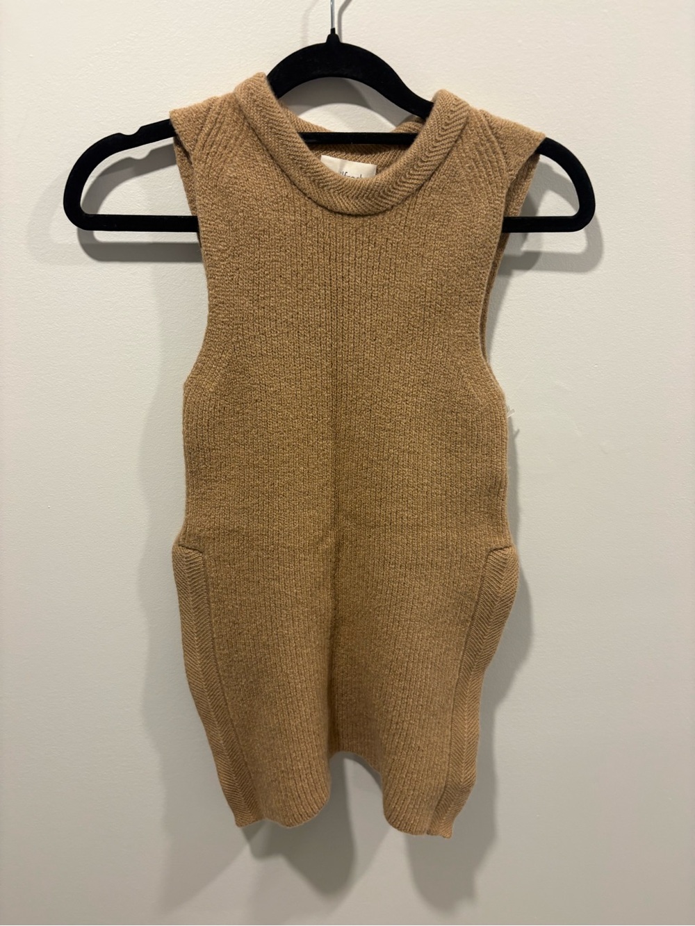 Wilfred Knit One-Piece Romper in Camel Brown